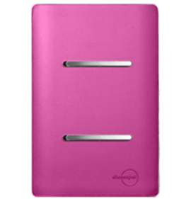 Conjunto Interruptor Duplo Simples 4x2  - Novara Especiais Rosa Fosco